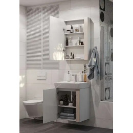 Кантри 55 Тумба Белый/Дуб Верона (БЕЗ УМЫВАЛЬНИКА "Нео-55")