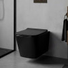 Cascad-Black унитаз подвесной, безободковый, система смыва Tornado, в комплекте сиденьем микролифт 525x345x360 мм