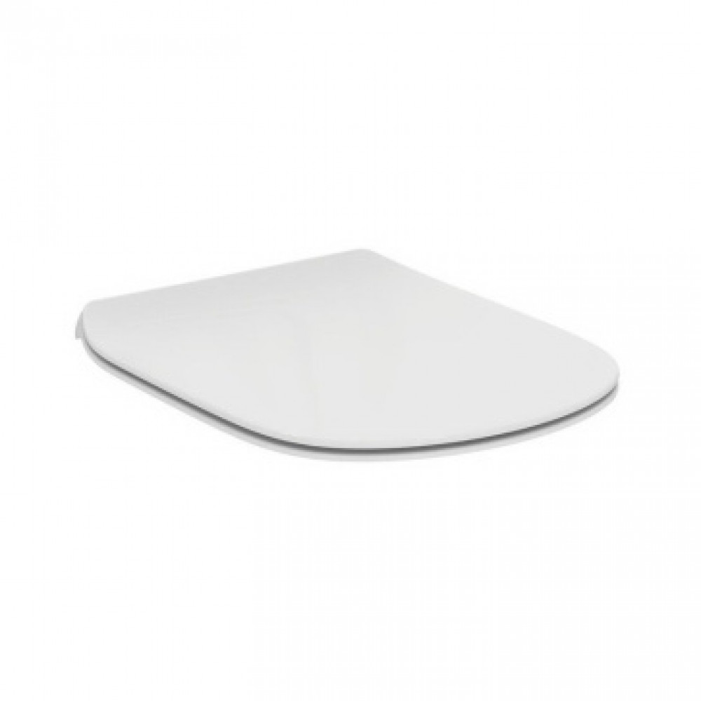 T3527V1 TESI Silk White (Белый шёлк)  Тонкое сидение и крышка для унитазов T0082,T0087,T0083,T0077,T0075,T0079,T3503,T0078, с функцией плавного закр.