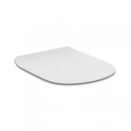 T3527V1 TESI Silk White (Белый шёлк)  Тонкое сидение и крышка для унитазов T0082,T0087,T0083,T0077,T0075,T0079,T3503,T0078, с функцией плавного закр.
