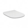 T3527V1 TESI Silk White (Белый шёлк)  Тонкое сидение и крышка для унитазов T0082,T0087,T0083,T0077,T0075,T0079,T3503,T0078, с функцией плавного закр.