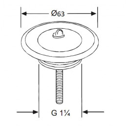 Универсальный сливной вентиль для раковины G 1 1/4