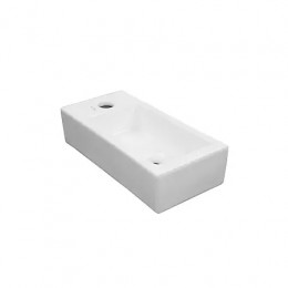 AZ-5092L  Раковина накладная угловая.Размер 370*185*90 мм белый глянец