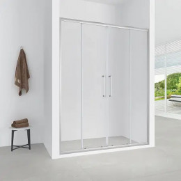 Дверь в нишу, раздвижная CS-AB04C-170 170x190，профиль хром，6 мм прозрачное стекло, профиль хром