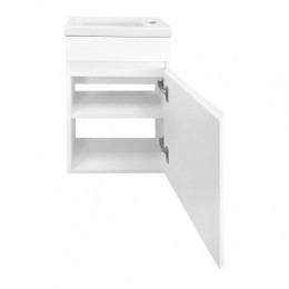 Комплект Тумба Эстима 40 подвесная с раковиной Миранда 40, правая