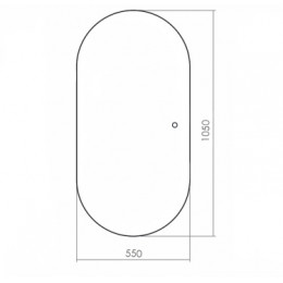 AZARIO зеркало Viva 550*1050 сенсор выкл, гор/верт крепление, парящая подсветка (в стену)