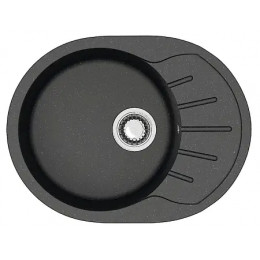 AZARIO кухонная мойка Light (575х440х215) Черная (сифон + герметик)
