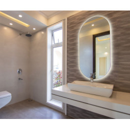 AZARIO зеркало Viva 550*1050 сенсор выкл, гор/верт крепление, парящая подсветка (в стену)