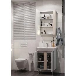 Кантри 60 Тумба Белый/Дуб Верона (БЕЗ УМЫВАЛЬНИКА "Нео-60")