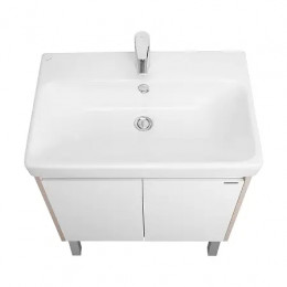 Сканди 70 Тумба Doors Белый/Дуб Верона (БЕЗ УМЫВАЛЬНИКА Адриана-70)