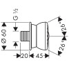 28467000 Bodyvette Боковая форсунка 1jet stop
