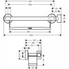 26328400 Raindance Unica Comfort m.Porter поручень+полочка