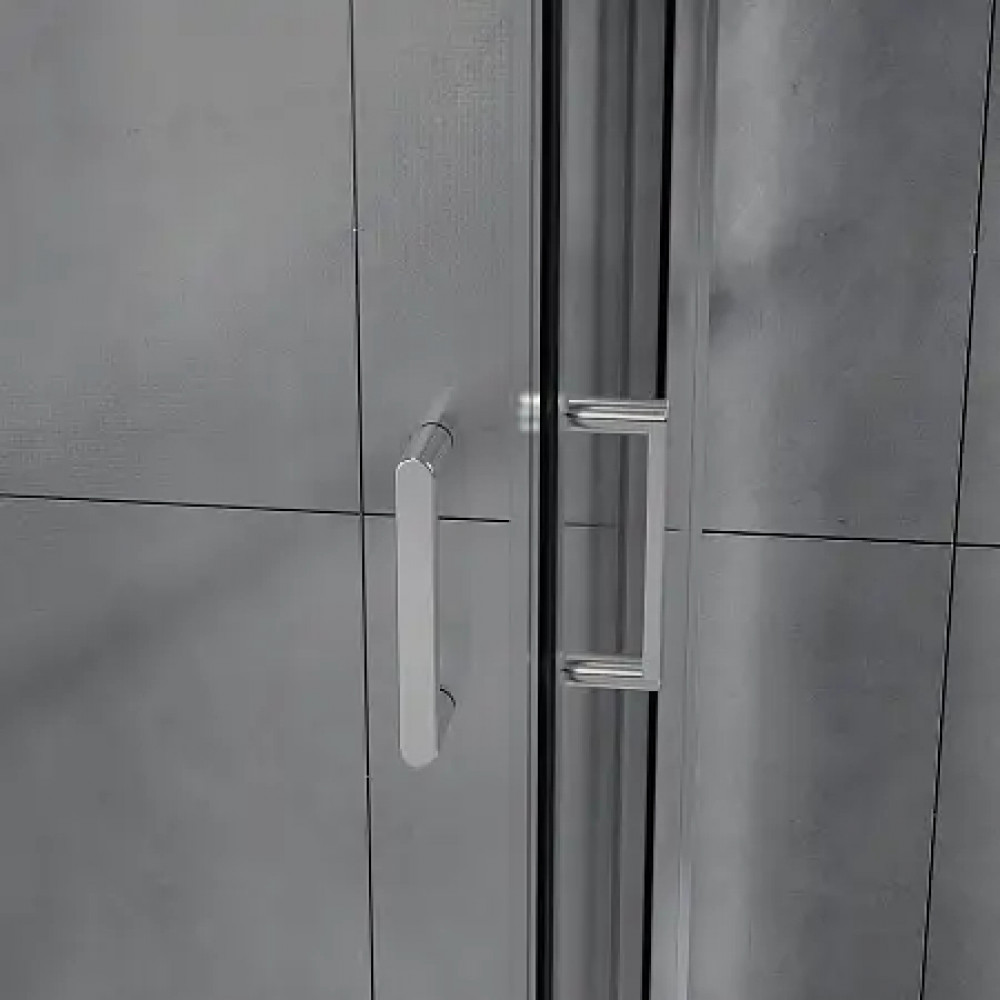 AZ-R36-100-BGL-CL Душевое ограждение VIENNA SQP-100х100х195-BGL-CL, прозрачное стекло 6 мм, профиль брашированное золото