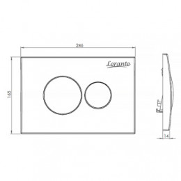 Loranto Prestige Кнопка для инсталляции круглая хром матовая
