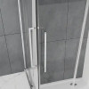 AZ-R43-90-MGR-CL Душевое ограждение SHANGHAI SQP-90х90х195-MGR-CL, прозрачное стекло 6 мм, профиль матовый графит