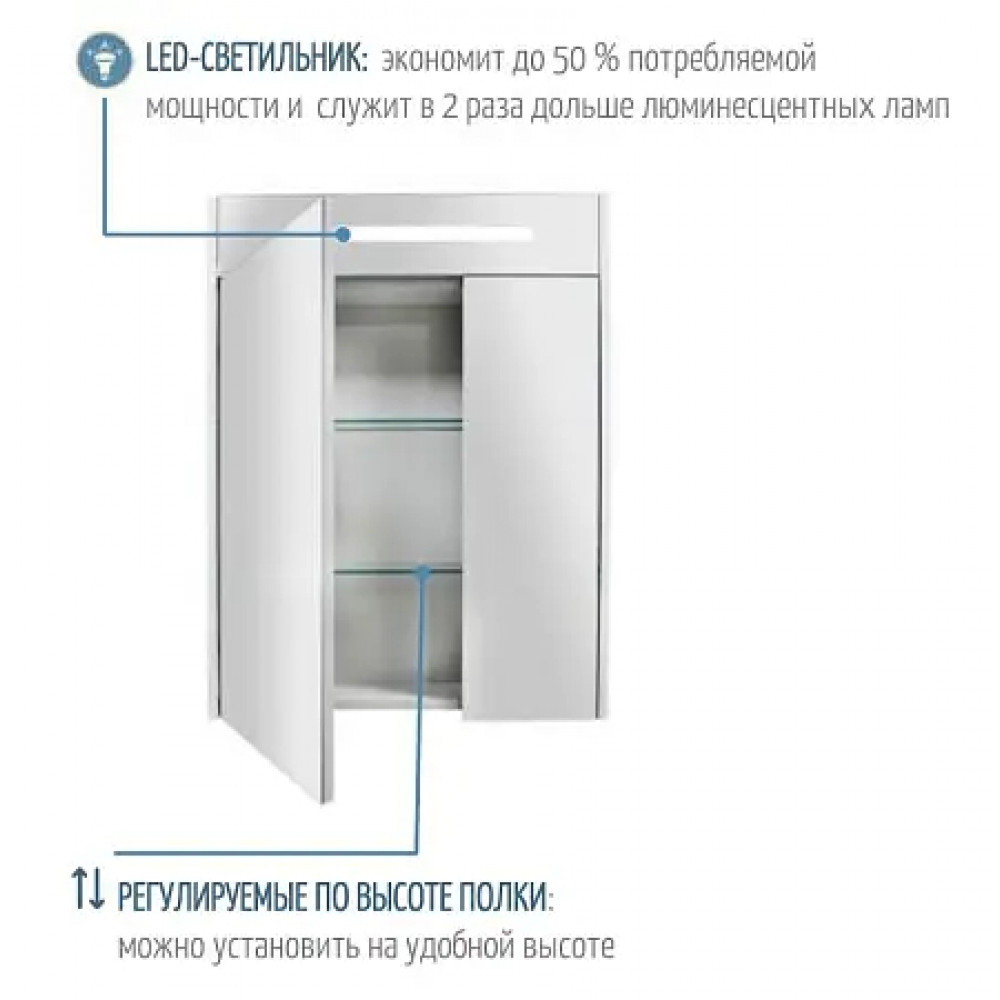 СИЛЬВА 50 зеркало - шкаф (Дуб Макиато) (аналог венге)
