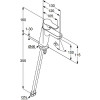 KLUDI PURE&EASY XL Однорычажный смеситель на умывальник 100, без донного клапана, арт. 372920565