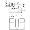 32560990 Metropol Смеситель для душа, однорычажный, ВМ, полированное золото