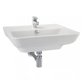 EGE112-00 STRUKTURA Раковина 55x40 с отв. для смесителя, сл.пер., белый