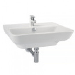 EGE112-00 STRUKTURA Раковина 55x40 с отв. для смесителя, сл.пер., белый