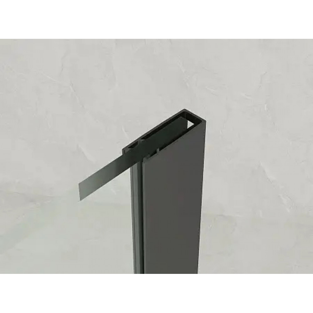 Душевая перегородка Walk-in, стекло лофт клетка CS-W02B-90 90x200, 8  мм, профиль черный матовый