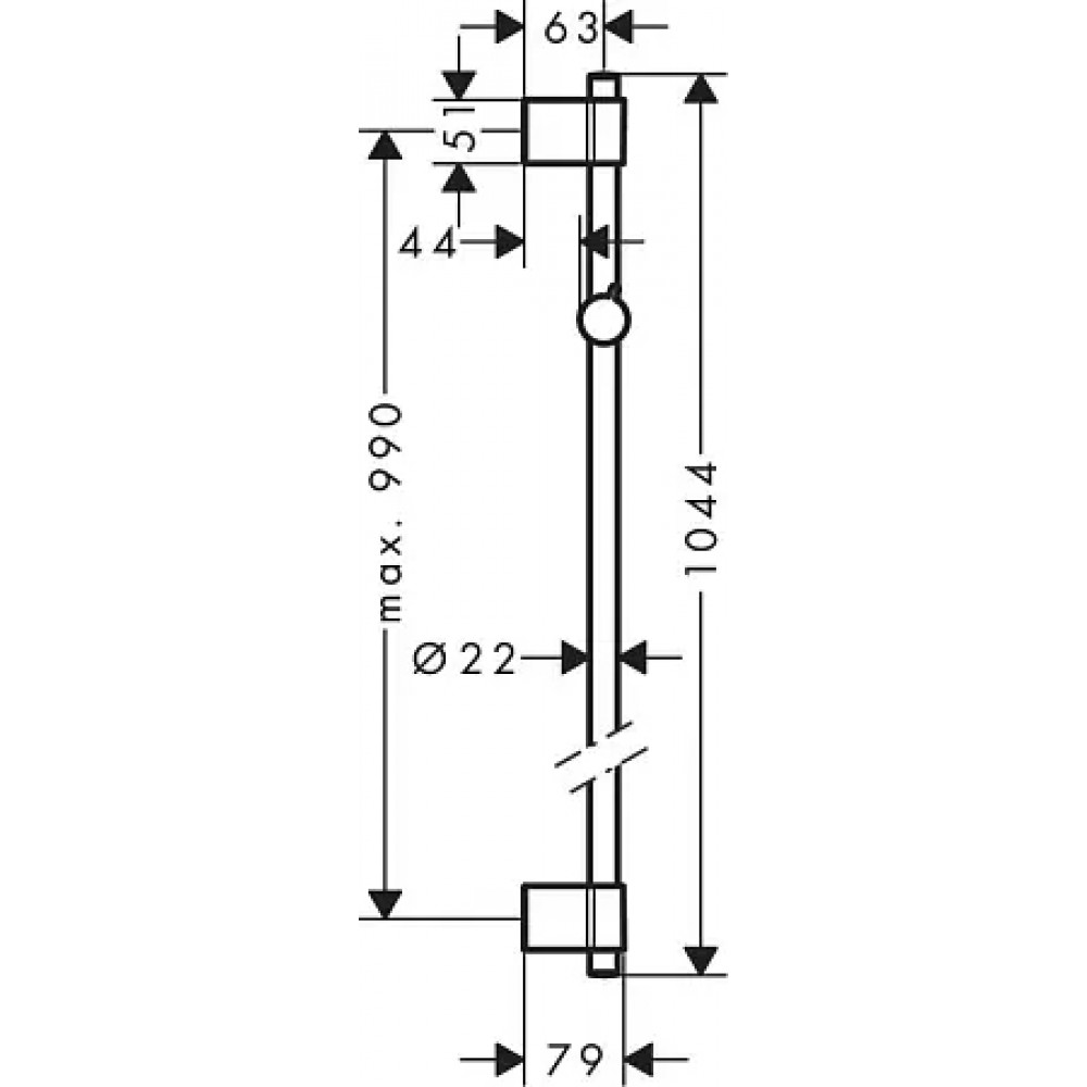 27356000 Unica Душевая штанга Varia 105 см
