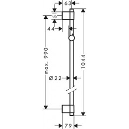 27356000 Unica Душевая штанга Varia 105 см