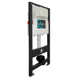 Сет AZARIO NEW Инсталляция серая для подвесного унитаза 3/6л+Azario Teramo ТОРНАДО СКРЫТОЕ подвесной безободковый унитаз +БЕЗ КЛАВИШИ