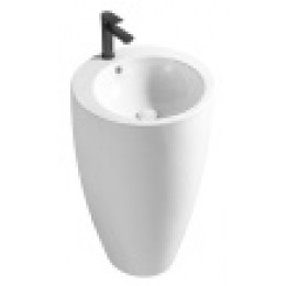 COMELLA Раковина напольная отдельностоящая круглая белая. Размер 500х500х830 мм