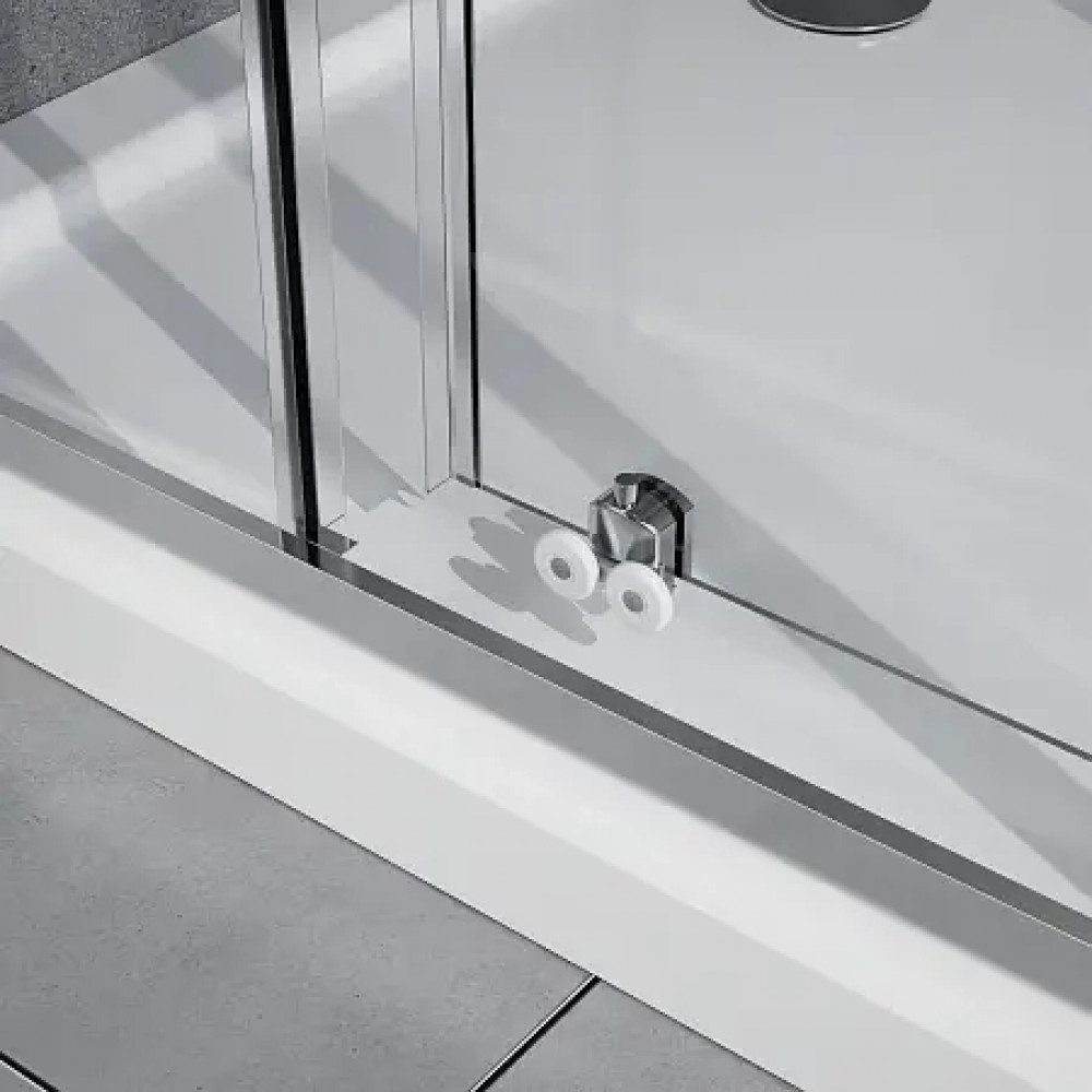 AZ-R36-100-BGL-CL Душевое ограждение VIENNA SQP-100х100х195-BGL-CL, прозрачное стекло 6 мм, профиль брашированное золото