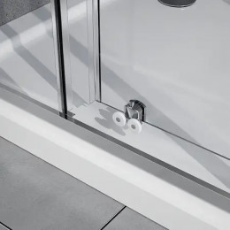 AZ-R36-100-BGL-CL Душевое ограждение VIENNA SQP-100х100х195-BGL-CL, прозрачное стекло 6 мм, профиль брашированное золото