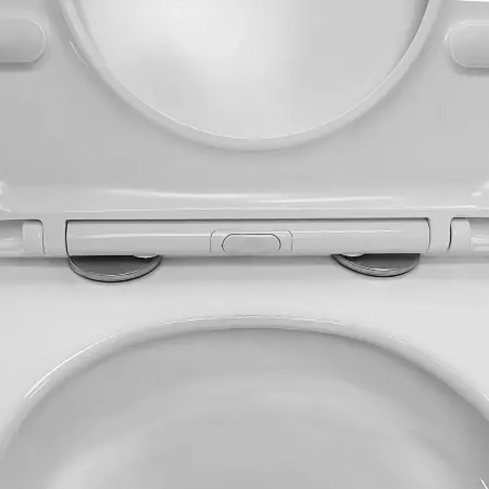 Ines White унитаз подвесной, с функцией Торнадо, с сиденьем дюропласт, микролифт (1 место)