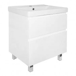 Комплект Тумба Мила 60Н (600*860*475) Напольная с раковиной Tempo 60