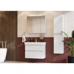 OLETA Шкаф зеркальный 800мм, белый матовый