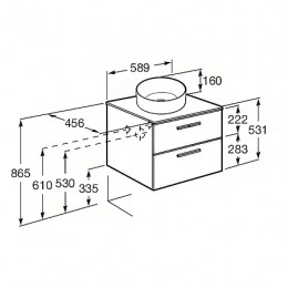 Victoria тумба под раковину 60 орех 2 ящика
