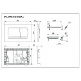 ACTIVE Смывная клавиша PL 52B для ПЭК, хром матовый