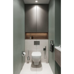 Пэк "Нео" (подвесной унитаз с сиденьем, инсталляция, панель хром. глянец)