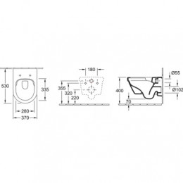 ARCHITECTURA Унитаз подвесной безободковый с толстым сиденьем микролифт