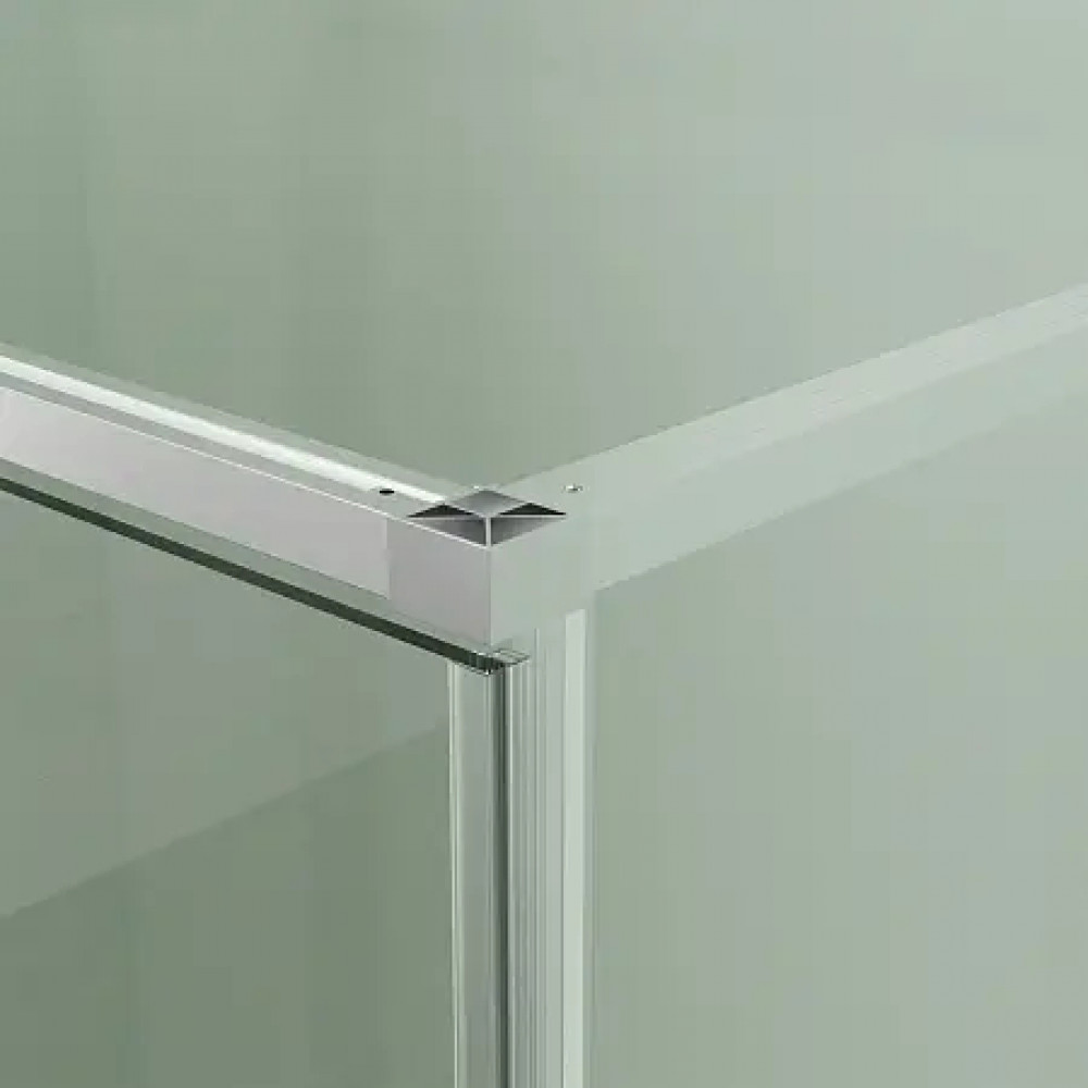 AZ-J50-100-CH-CL Душевое ограждение MALE SQR-100х100х195-CH-CL, прозрачное стекло 6 мм, профиль хром