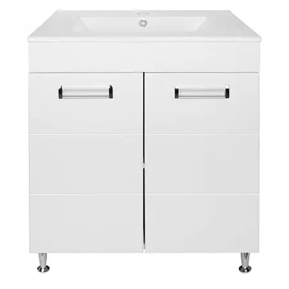 Комплект Тумба Дина 60 (610х470х815) с раковиной Leon 60 (2 места)