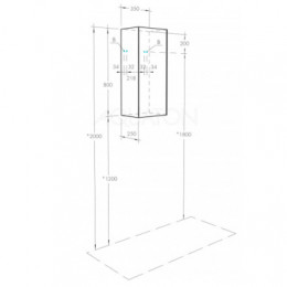 Сохо Шкаф навесной Дуб Веллингтон/Графит софт