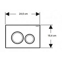 115.127.46.1 Delta20 Смывная клавиша двойной смыв, матовый хром