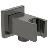 BC771A5 IDEALRAIN Держатель с подключением душевой лейки 1/2", кубический дизайн, металлический с пластиковым вкладышем, с обратным клапаном.