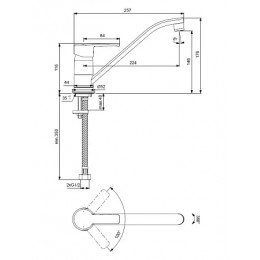 BA241AA UNO Смеситель для кухонной мойки