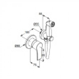 KLUDI ZENTA SL Гигиенический набор, душ комплект, арт. 489990565