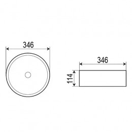 AZ-3134 Раковина накладная  матовая (темно-серый) Размер 346*346*114 мм