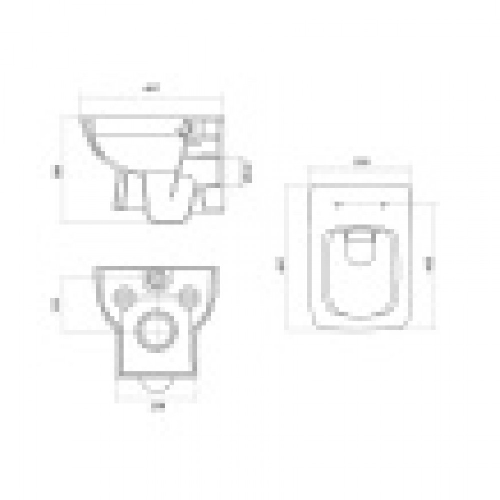 Пэк "Нео" rimless (подвесной безободковый унитаз с сиденьем, инсталляция, панель хром. глянец)