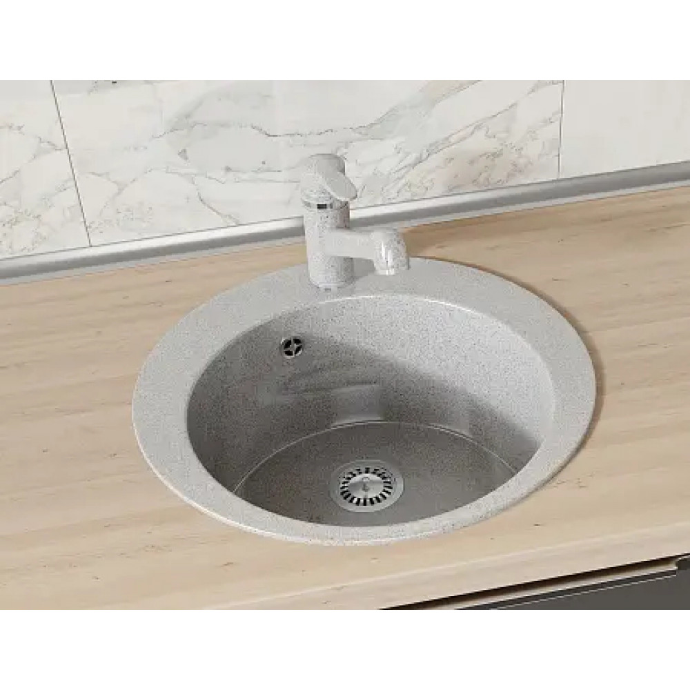 AZARIO кухонная мойка Solo (505x505x190) Серая (сифон)