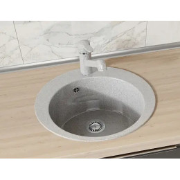 AZARIO кухонная мойка Solo (505x505x190) Серая (сифон)