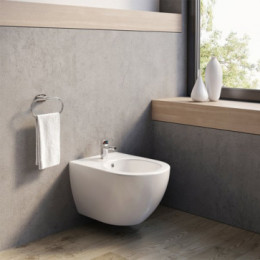 Биде подвесное Uni Chrome белое